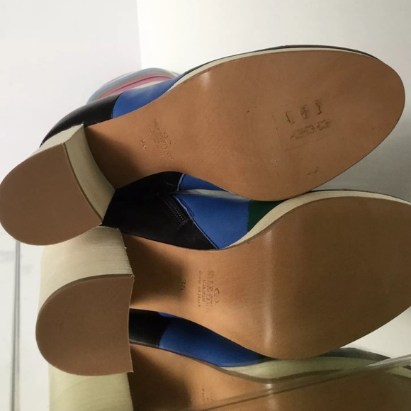 Valentino Garavani Bo Y Ch Striped Leather Boots - Picture 8 of 12